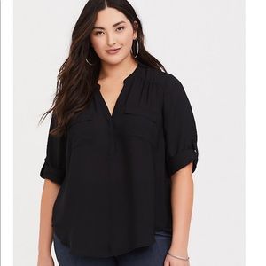 ❌SOLD❌ HARPER - BLACK GEORGETTE PULLOVER BLOUSE